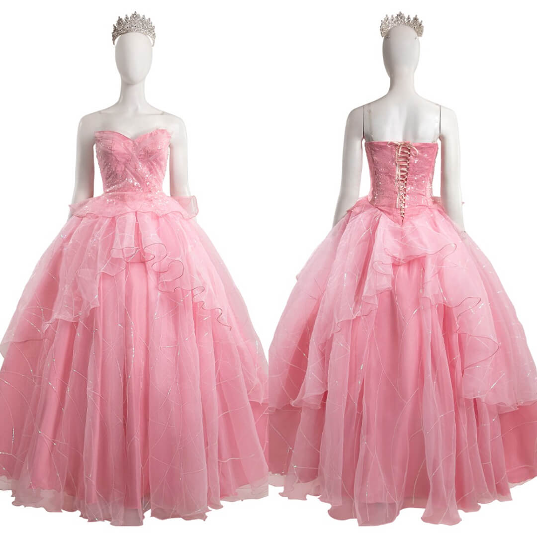 Wicked Glinda Upland Dress Cosplay Costume Style B