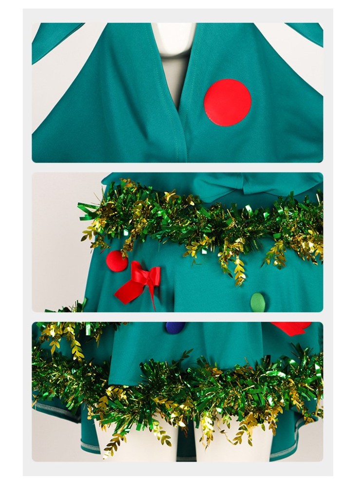 Christmas Tree Costume for Adults Fancy Dress Stage Cosplay Outfits