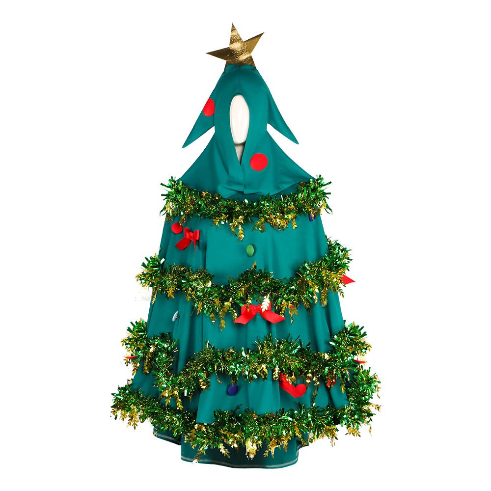 Christmas Tree Costume for Adults Fancy Dress Stage Cosplay Outfits