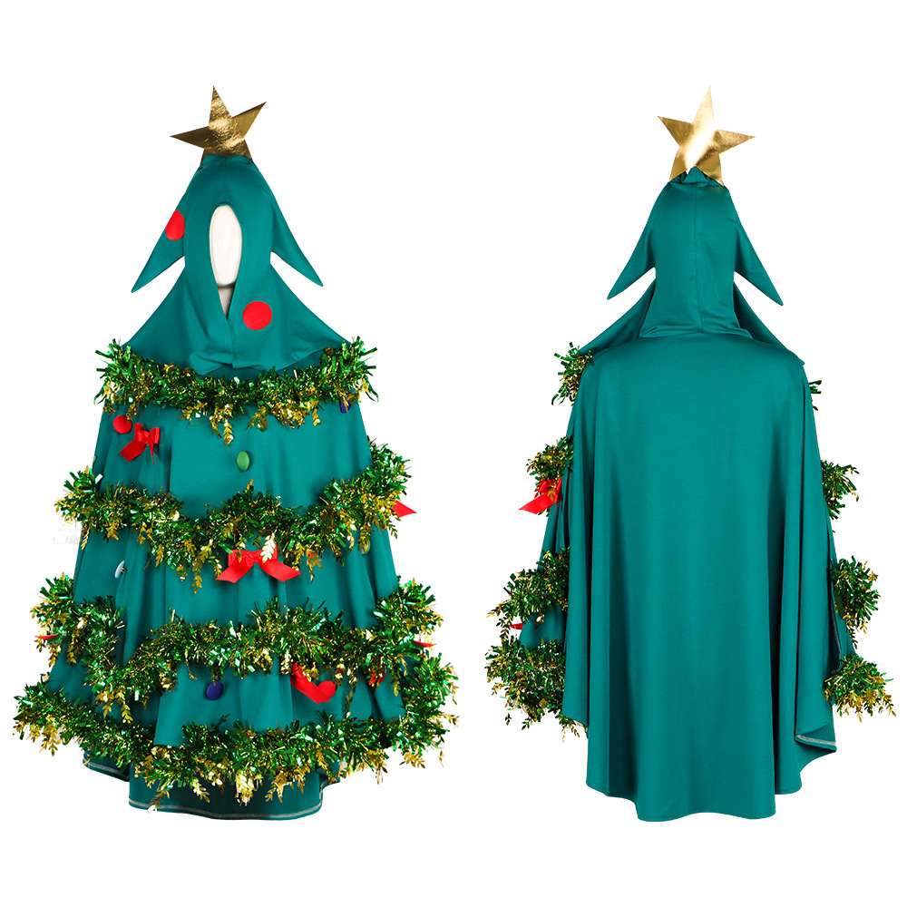 Christmas Tree Costume for Adults Fancy Dress Stage Cosplay Outfits