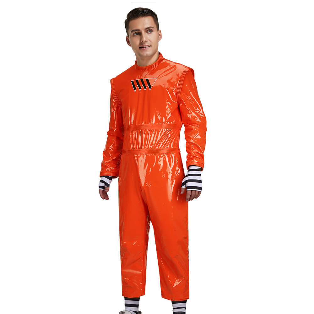 Oompa Loompa Red Suit Cosplay Costume Willy Wonka Chocolate Factory