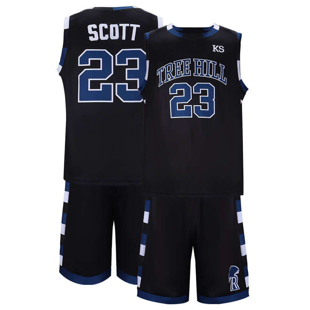 One Tree Hill Ravens Nathan Scott Basketball Jersey Black #23