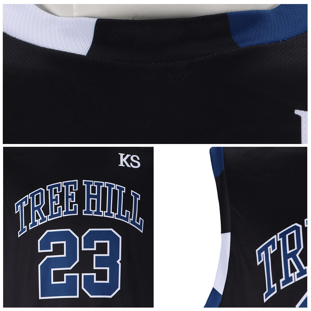 One Tree Hill Ravens Nathan Scott Basketball Jersey Black #23