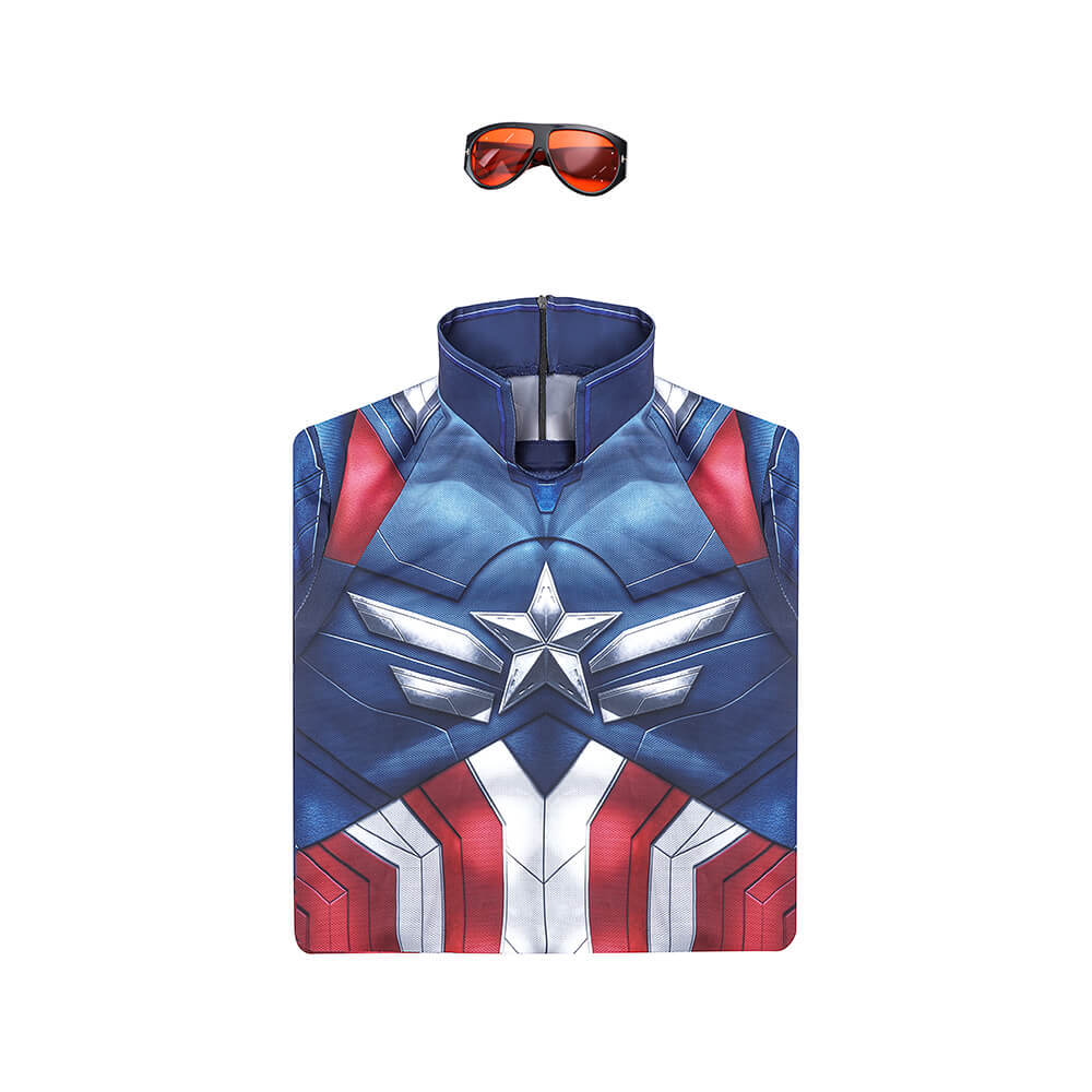 Captain America Brave New World Sam Wilson Cosplay Costume Printed Style B