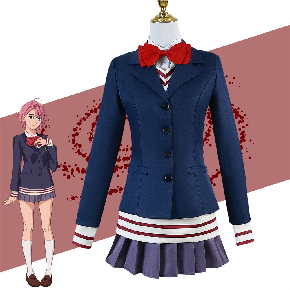 Dandadan Aira Shiratori Cosplay Costume Wig Dan Da Dan School Uniform