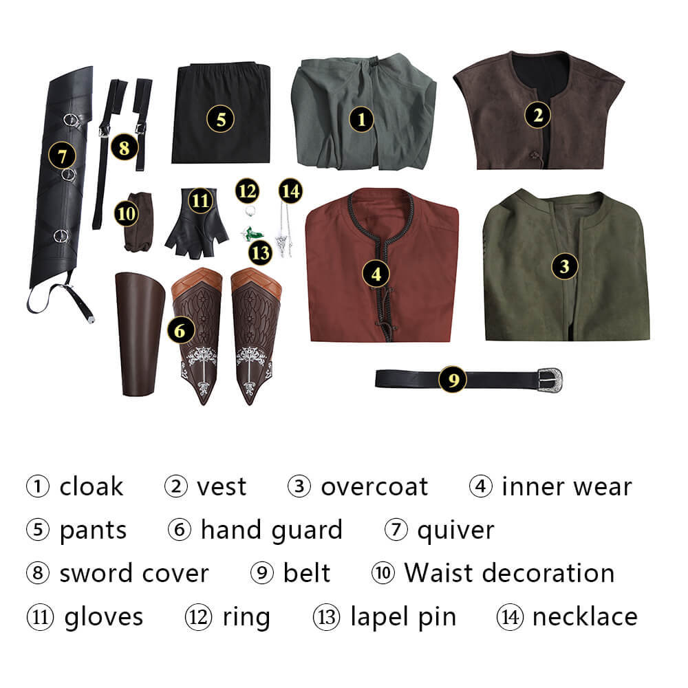 Two Towers Aragorn Cosplay Costume
