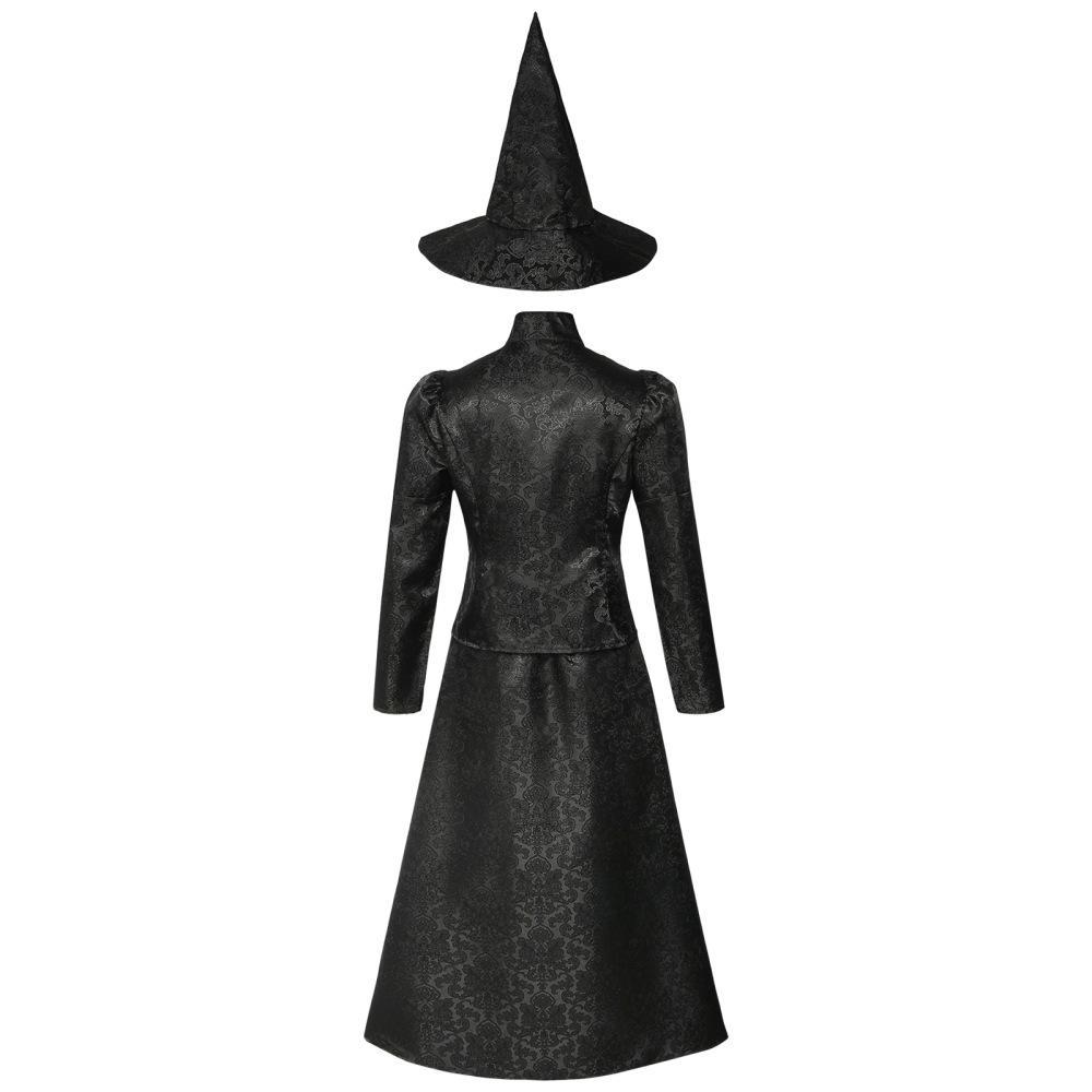 Wicked 2024 Elphaba Cosplay Costume Black Witch Suit