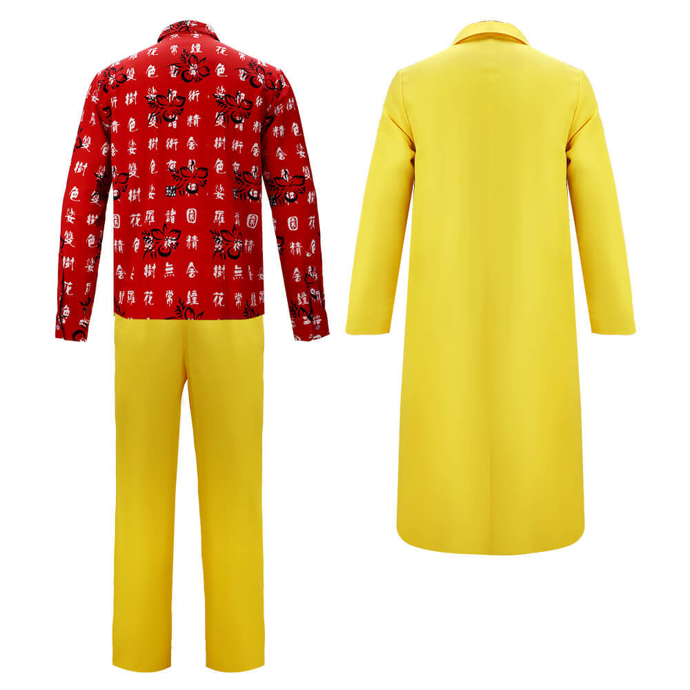 Back to the Future Doc Brown Yellow Suit Cosplay Costume