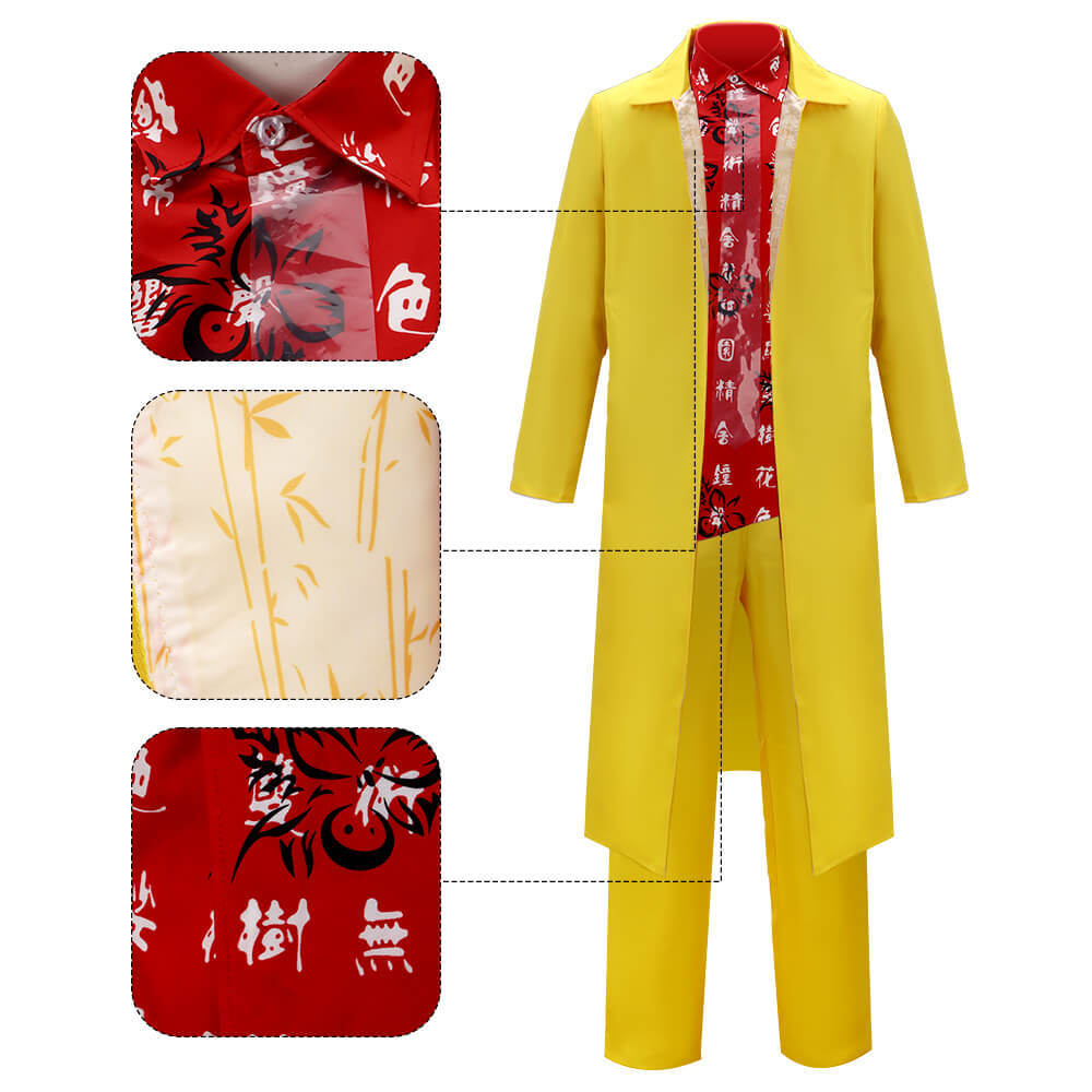 Back to the Future Doc Brown Yellow Suit Cosplay Costume