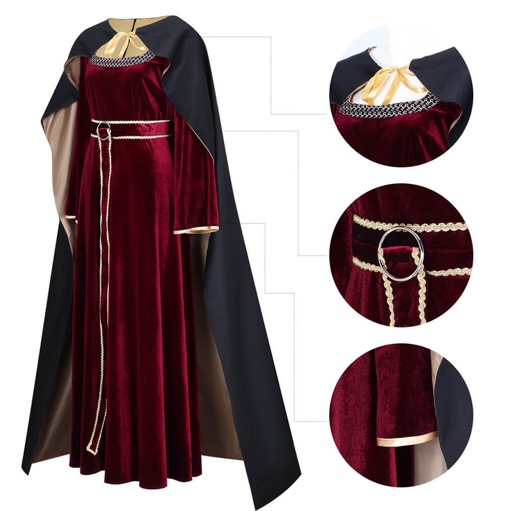 Tangled Mother Gothel Cosplay Costume Party Dress