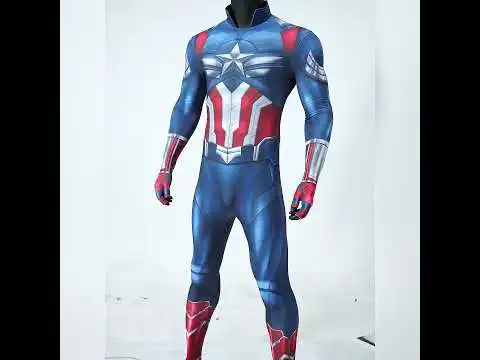 Captain America Brave New World Sam Wilson Cosplay Costume Printed Style B