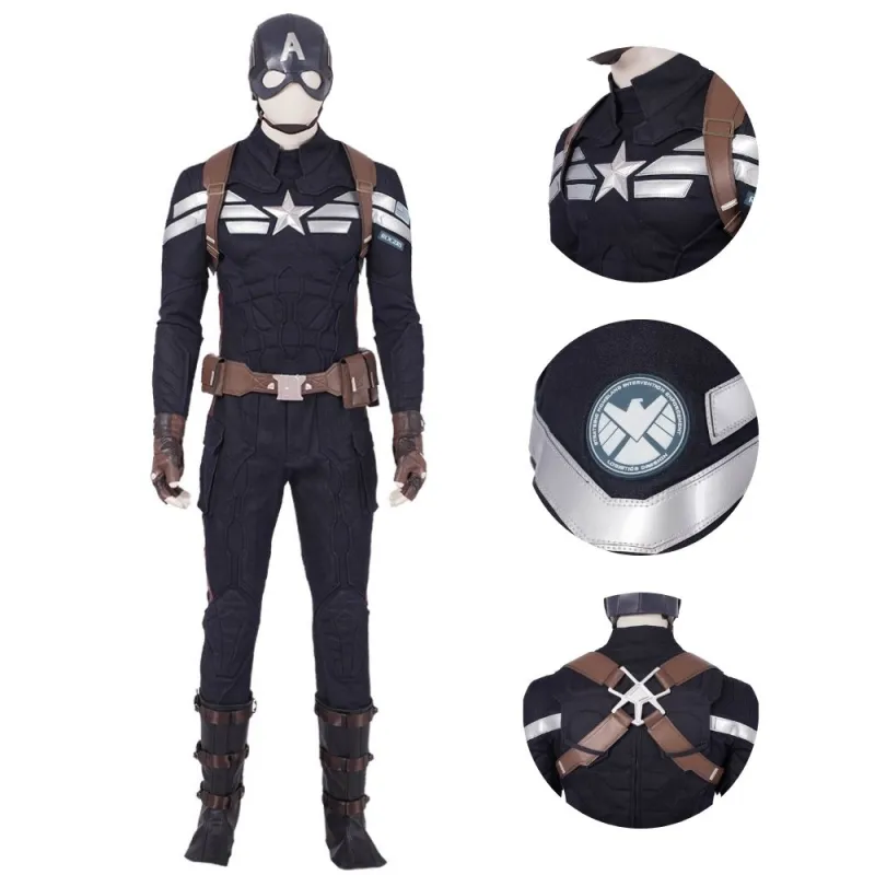 Captain America: The Winter Soldier Steve Rogers Cosplay Costume