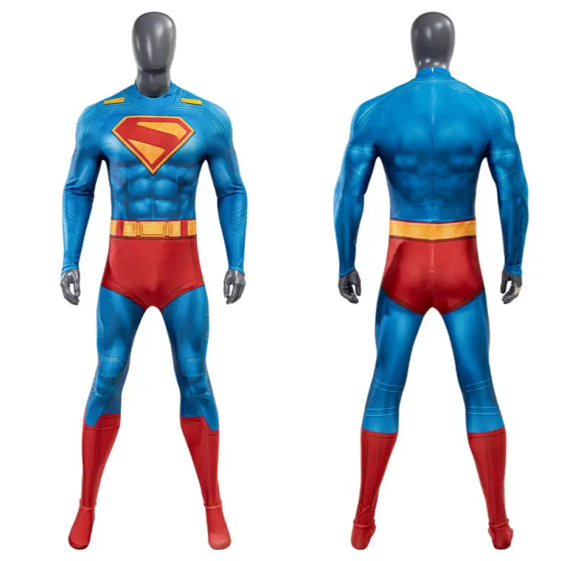 2025 Clark Kent Legacy Cosplay Costume Jumpsuit Cloak