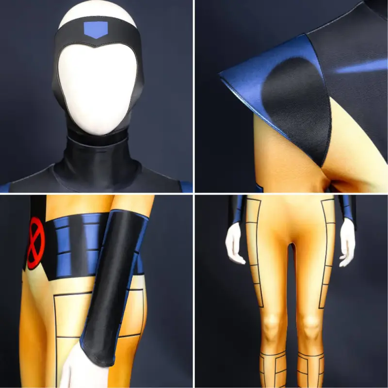 X-Men 97 Jean Grey Cosplay Costume Jumpsuit Mask