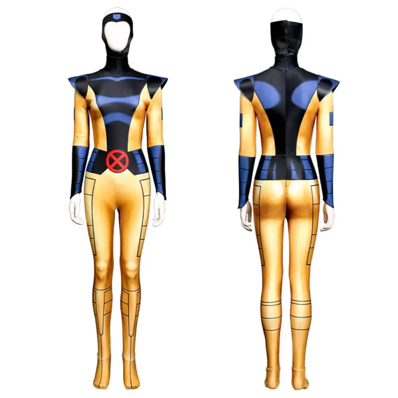 X-Men 97 Jean Grey Cosplay Costume Jumpsuit Mask