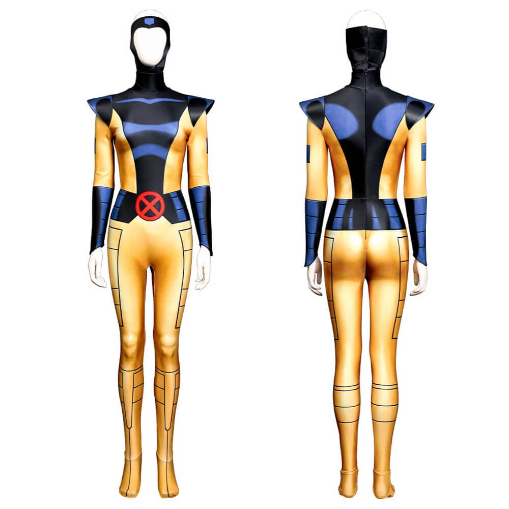 X-Men 97 Jean Grey Cosplay Costume Jumpsuit Mask