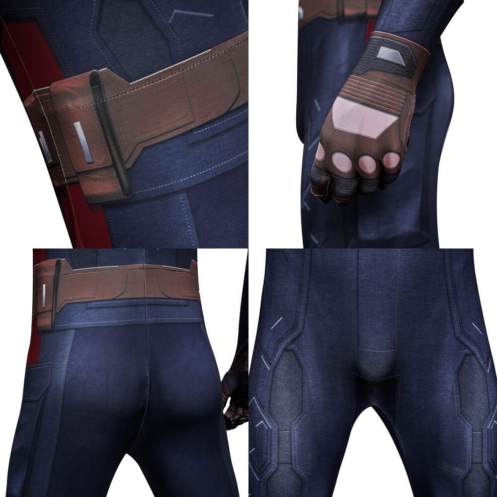 Captain America 2 The Winter Soldier Steve Rogers Cosplay Costume Printed Style