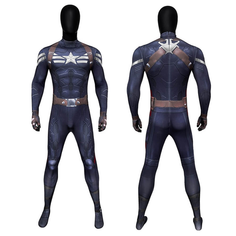 Captain America 2 The Winter Soldier Steve Rogers Cosplay Costume Printed Style