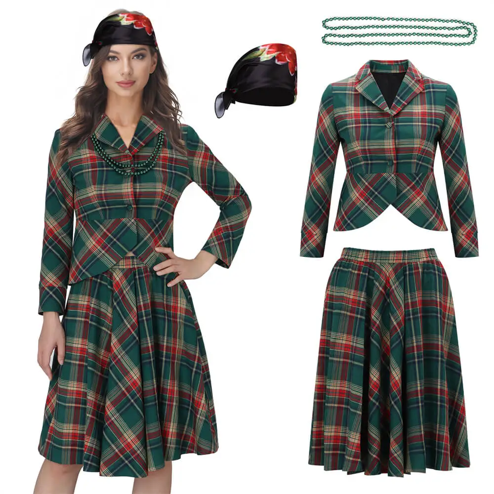 white christmas dresses Ellen Griswold Christmas Cosplay Costume National Lampoon's Christmas  Vacation Vikidoky – VikiDoky main image 0