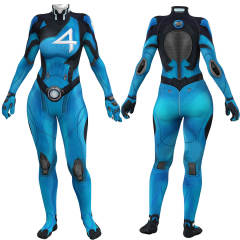 Invisible Woman First Family Skin Bodysuit Cosplay Costume Sue Storm