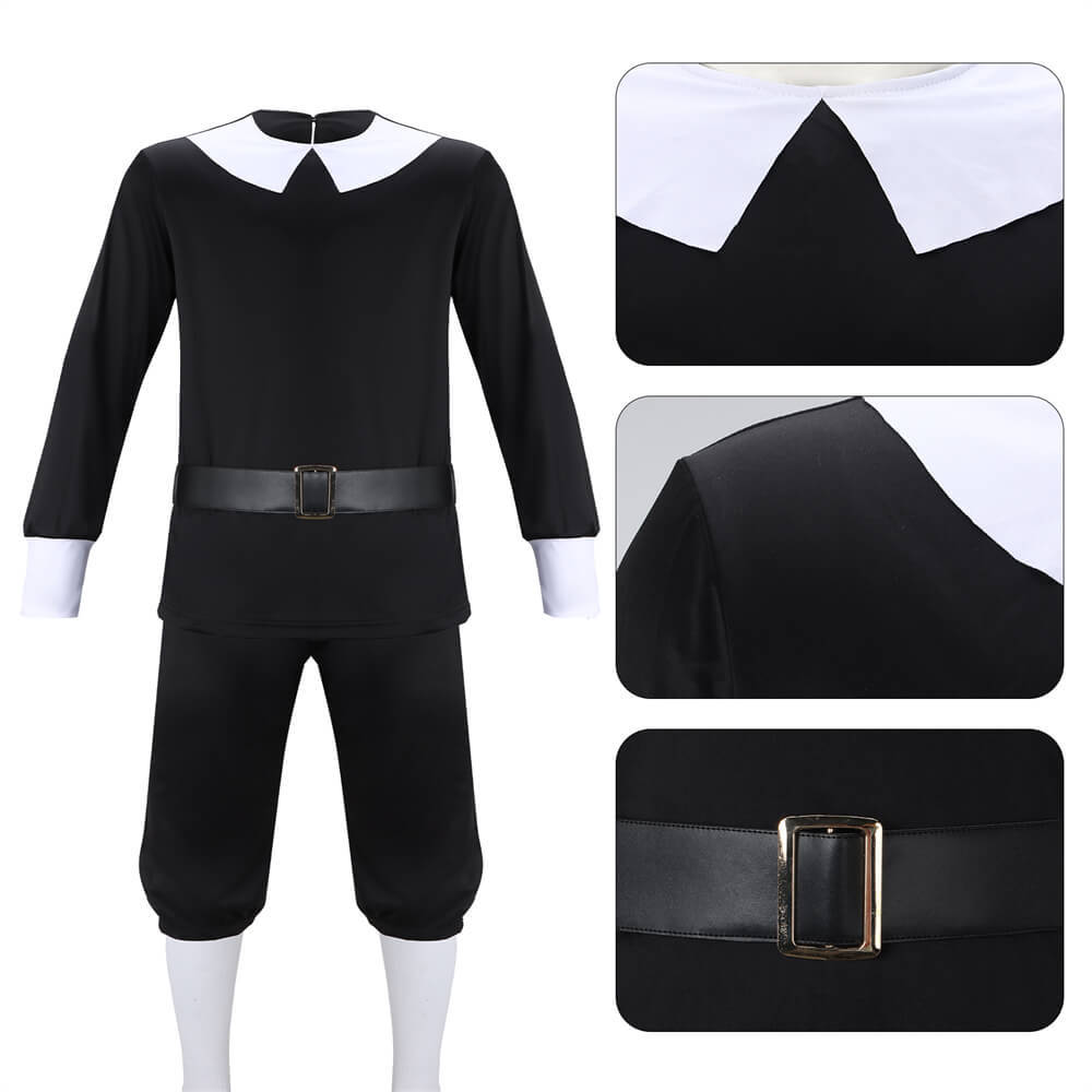 Boys Pilgrim Costume for Thanksgiving Day Halloween Party Cosplay