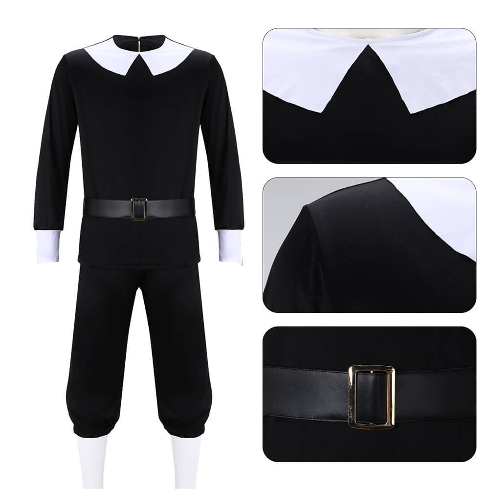 Men's Pilgrim Costume for Thanksgiving Day Halloween Party Cosplay