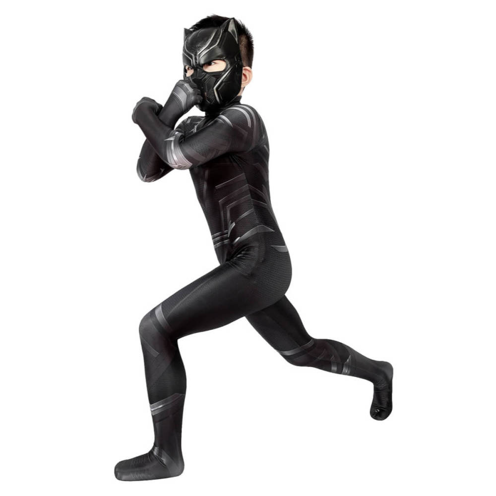 Kids Captain America Civil War Black Panther Cosplay Costume Mask T'Challa
