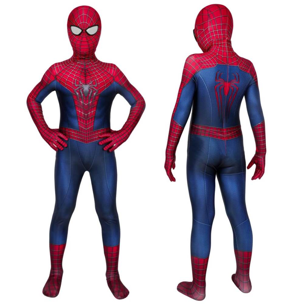 Kids The Amazing Spider-Man 2 Suit Cosplay Costume Peter Parker