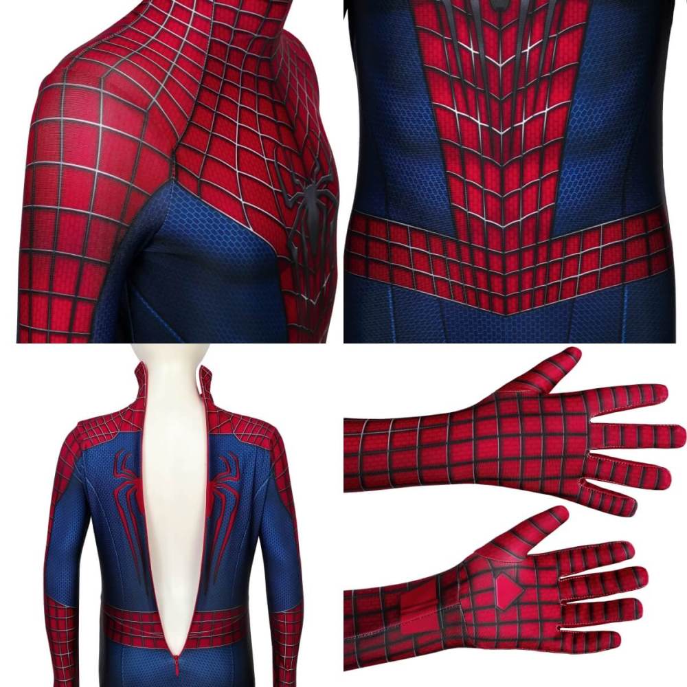 Kids The Amazing Spider-Man 2 Suit Cosplay Costume Peter Parker