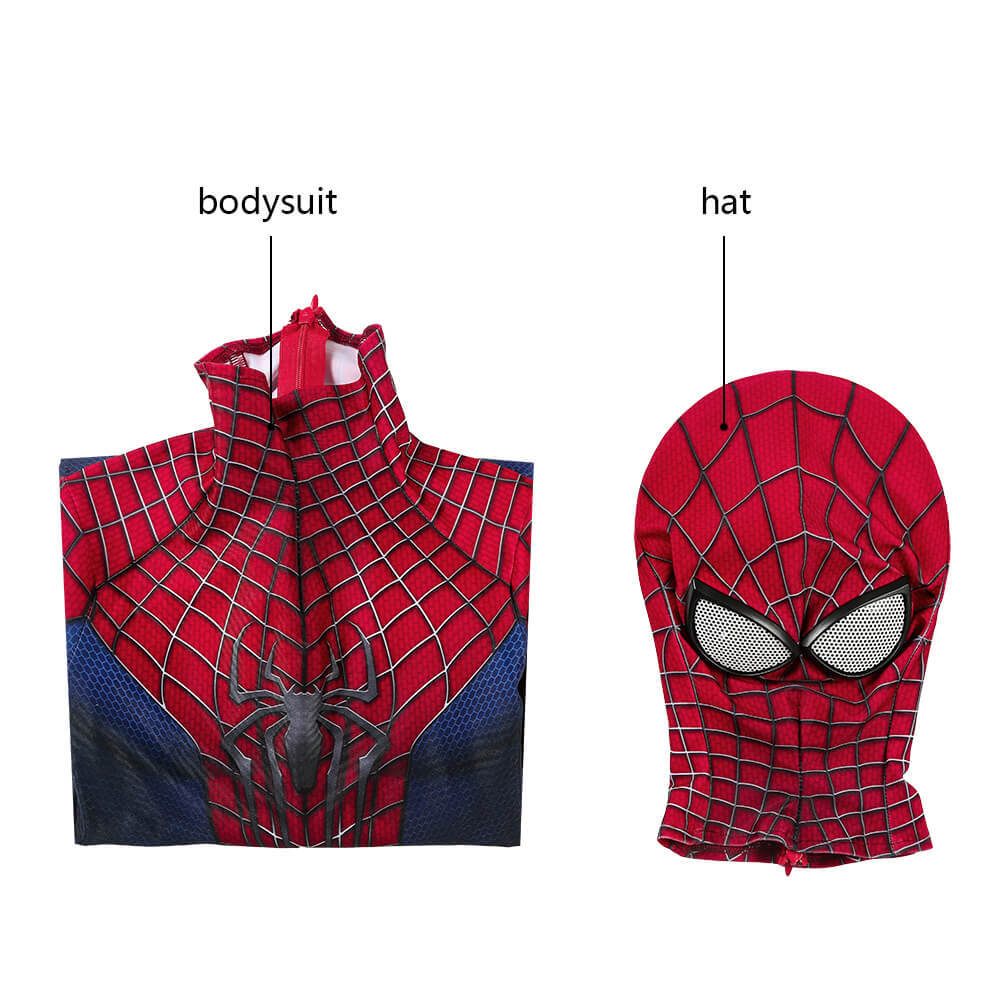 Kids The Amazing Spider-Man 2 Suit Cosplay Costume Peter Parker