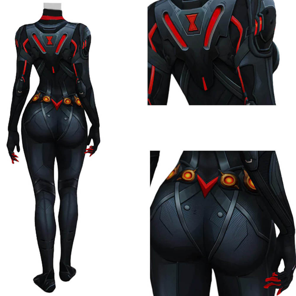 Marvel Rivals Black Widow Bodysuit Cosplay Costume Default Style