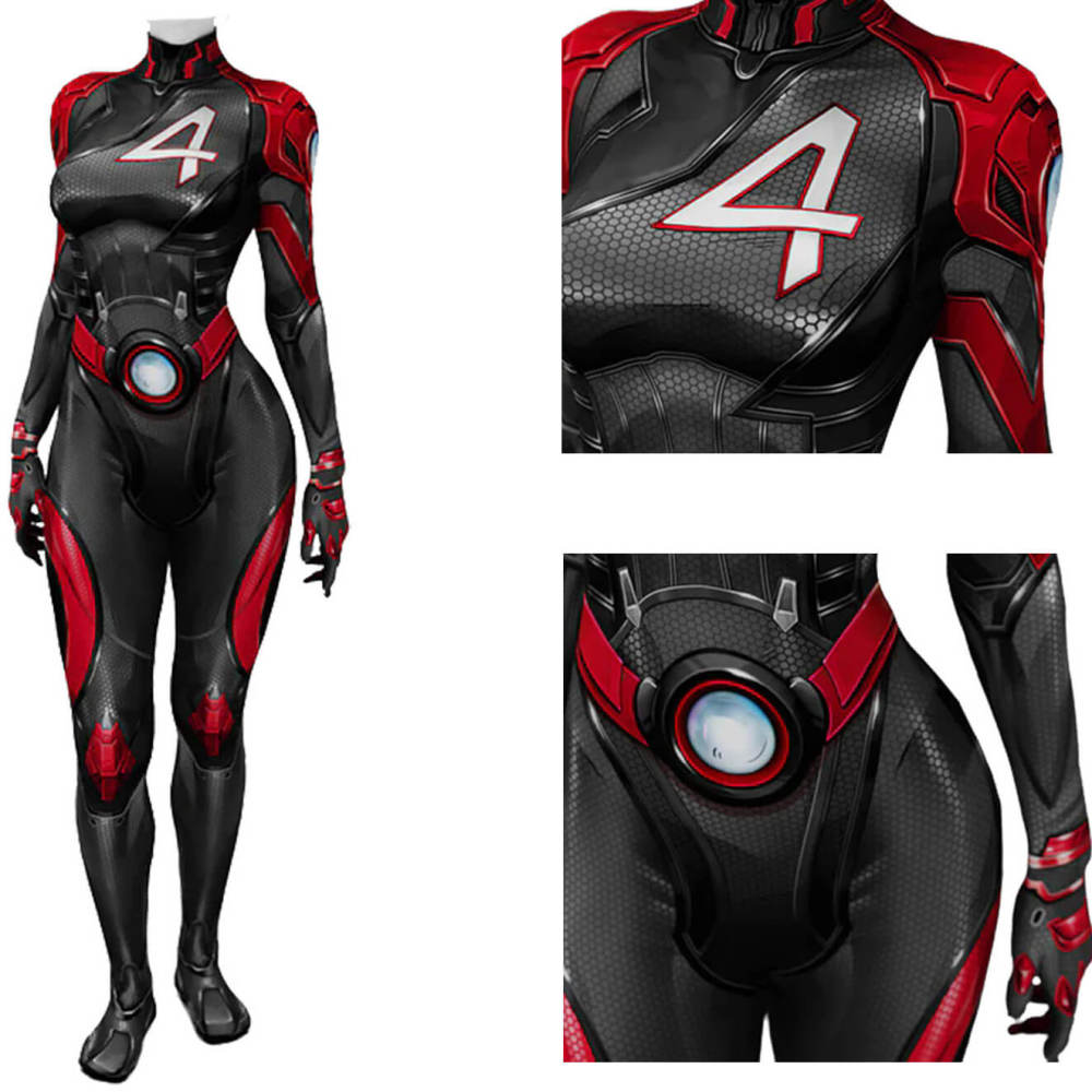 Marvel Rivals Invisible Woman Blood Shield Skin Bodysuit Cosplay Costume Sue Storm