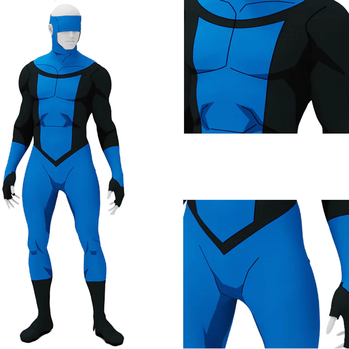 Invincible Season 3 Mark Grayson Cosplay Costume Blue Suit Hallowcos