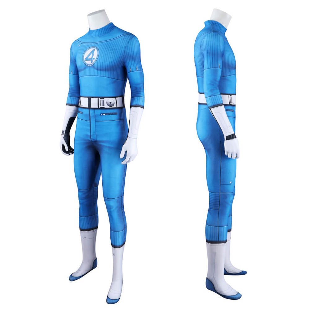 The Fantastic Four First Steps Reed Richards Mister Fantastic Cosplay Costume Printed Style