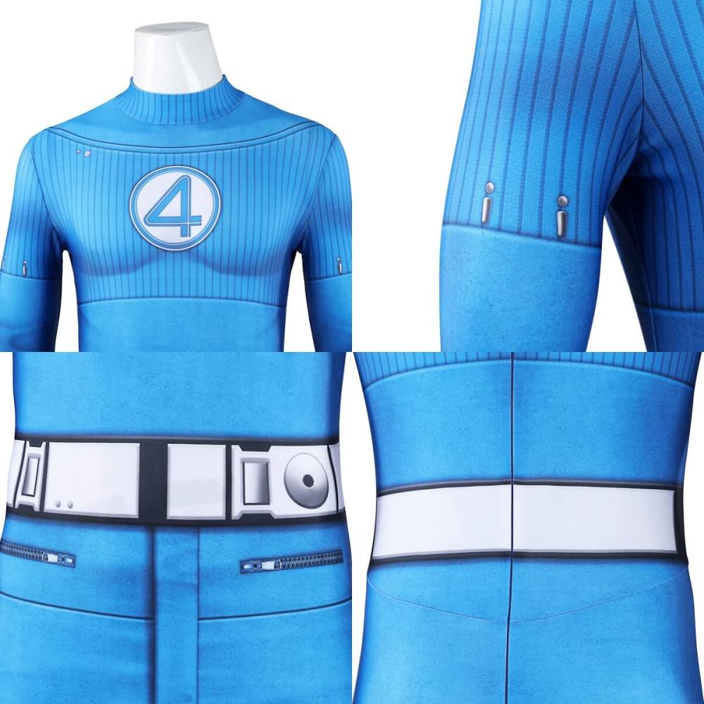 The Fantastic Four First Steps Reed Richards Mister Fantastic Cosplay Costume Printed Style