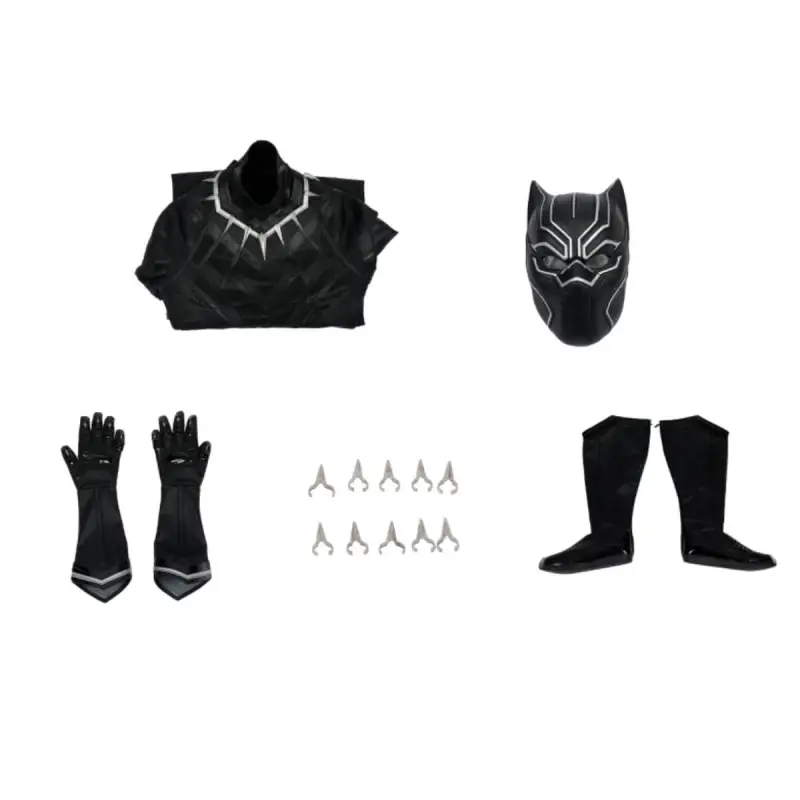 Black Panther Classic Suit Cosplay Costume T'Challa Top Level