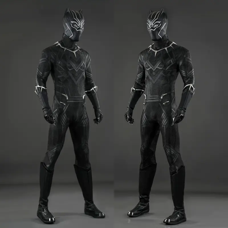 Black Panther Classic Suit Cosplay Costume T'Challa Top Level