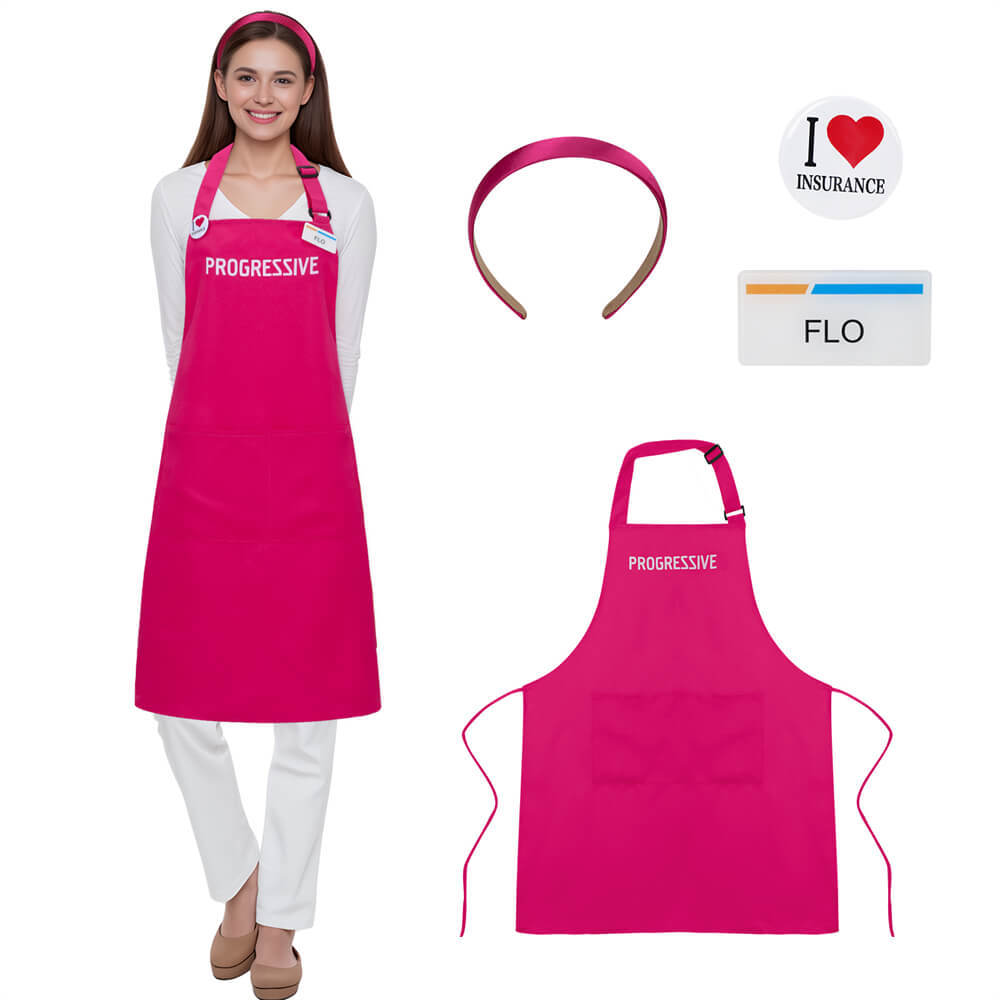 Progressive Insurance Flo Apron Halloween Cosplay Costume