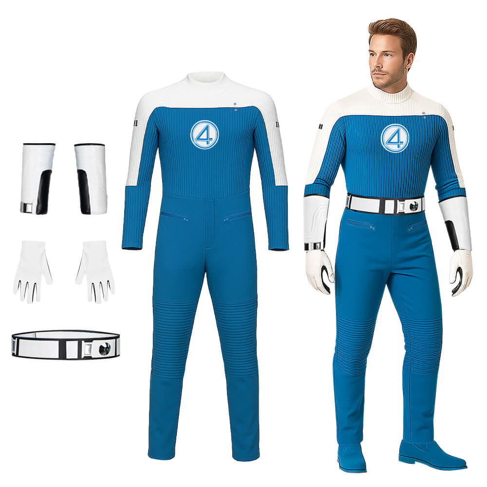 Human Torch Johnny Storm Cosplay Costume The Fantastic Four First Steps (L-XXL Ready to Ship)
