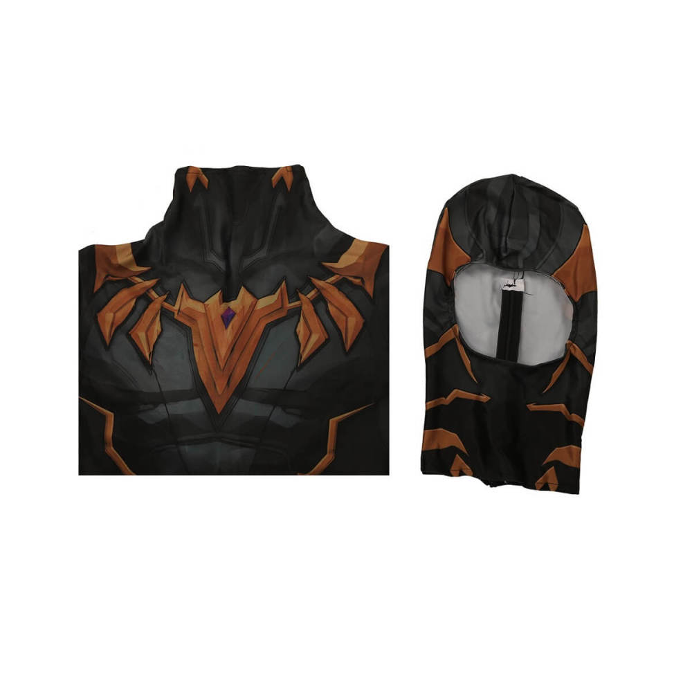 Rivals Black Panther Cosplay Costume Printed Style