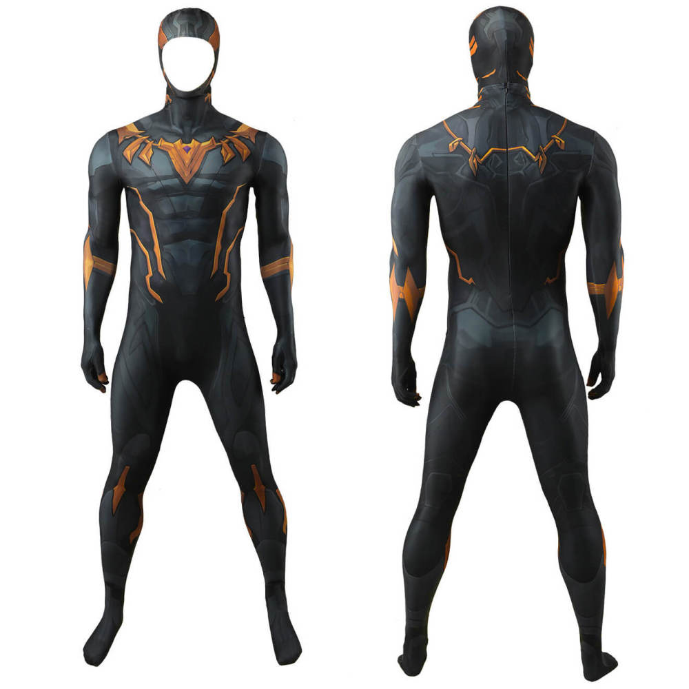 Rivals Black Panther Cosplay Costume Printed Style
