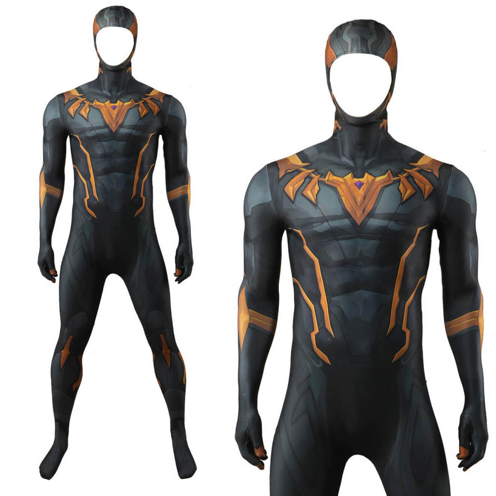 Rivals Black Panther Cosplay Costume Printed Style