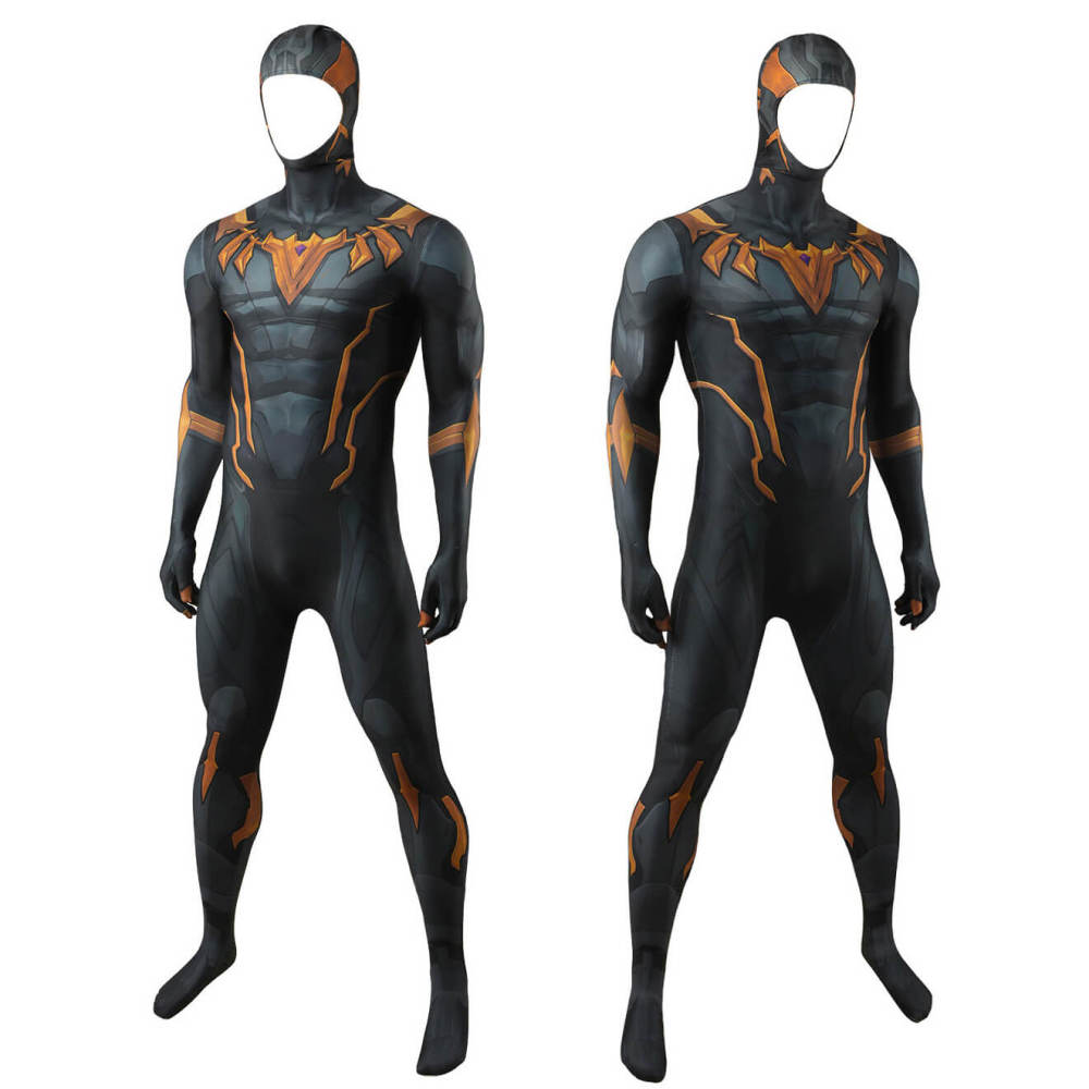 Rivals Black Panther Cosplay Costume Printed Style