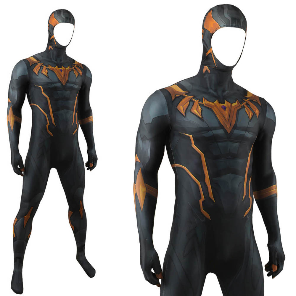 Rivals Black Panther Cosplay Costume Printed Style