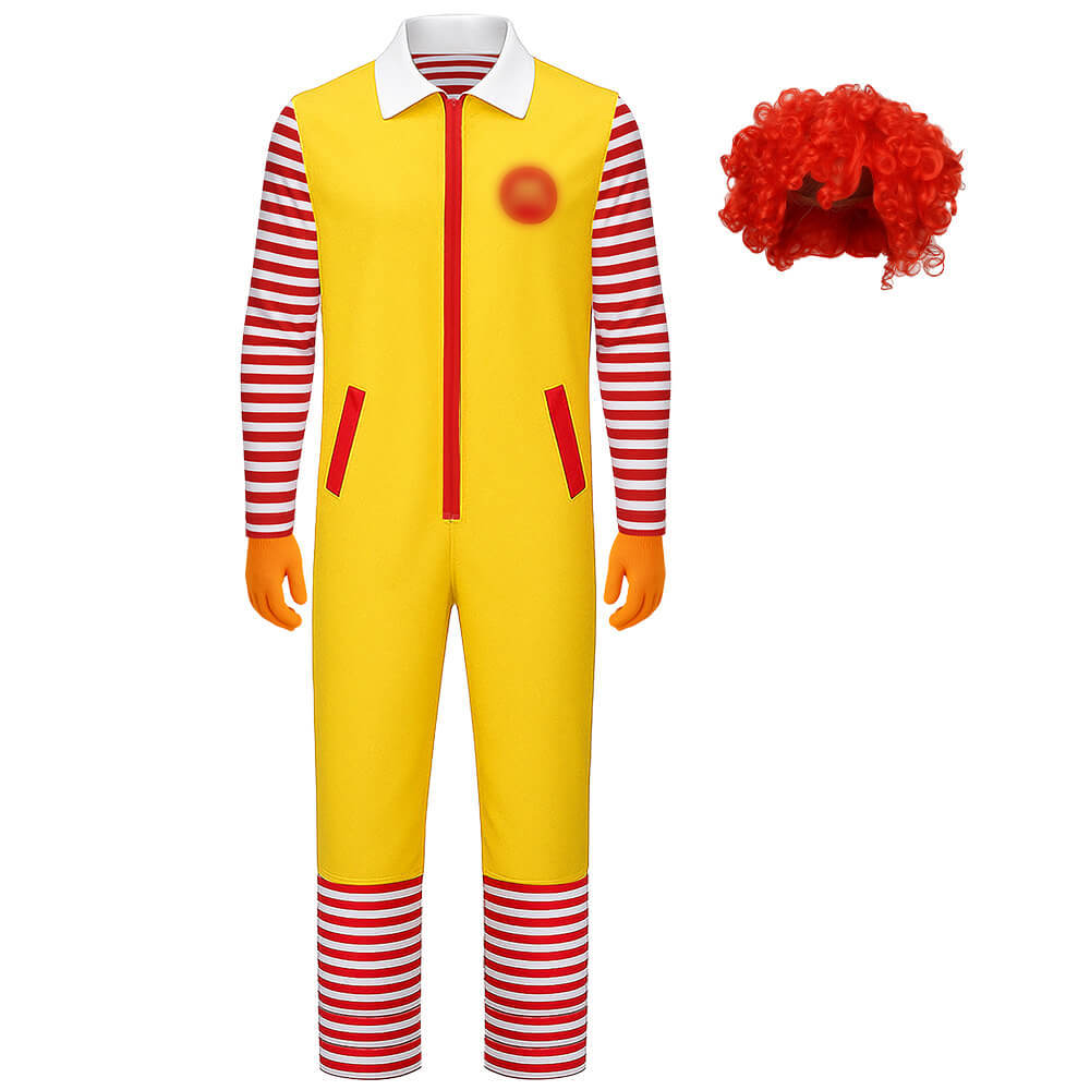Ronald Clown Cosplay Costume Halloween Outfits
