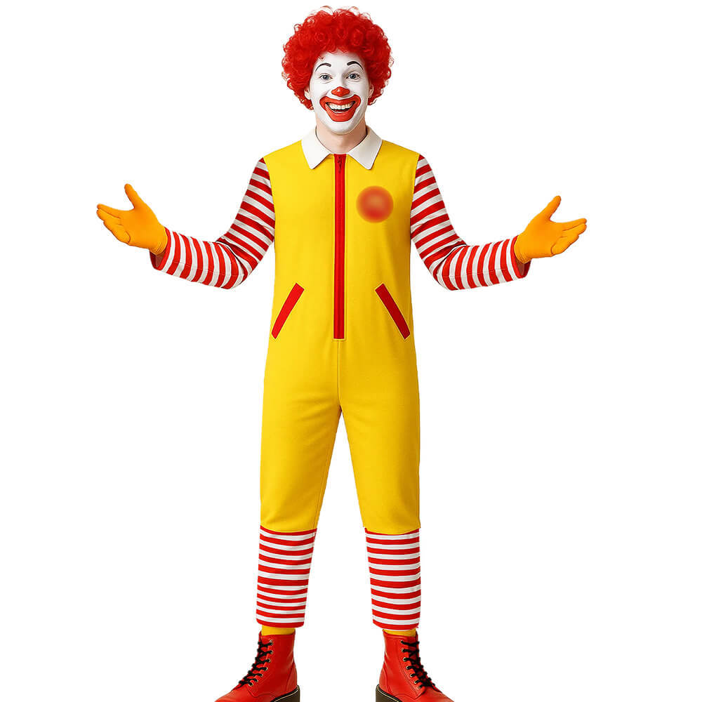 Ronald Clown Cosplay Costume Halloween Outfits