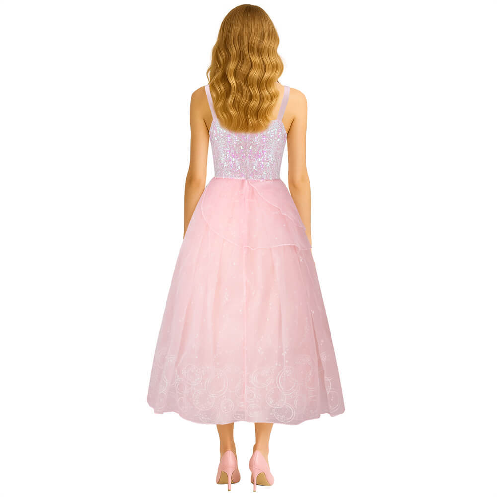 Wicked Glinda Pink Dress Cosplay Costume