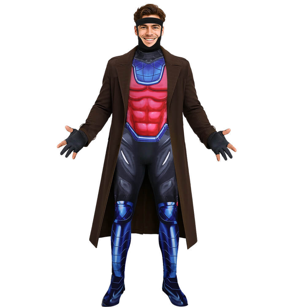 X-Men Gambit Cosplay Costume Remy Lebeau Suit