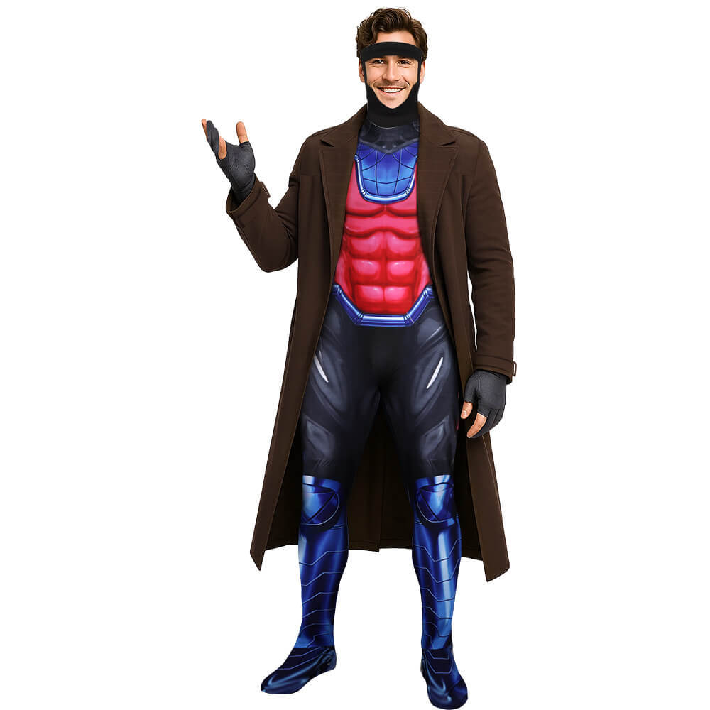 X-Men Gambit Cosplay Costume Remy Lebeau Suit