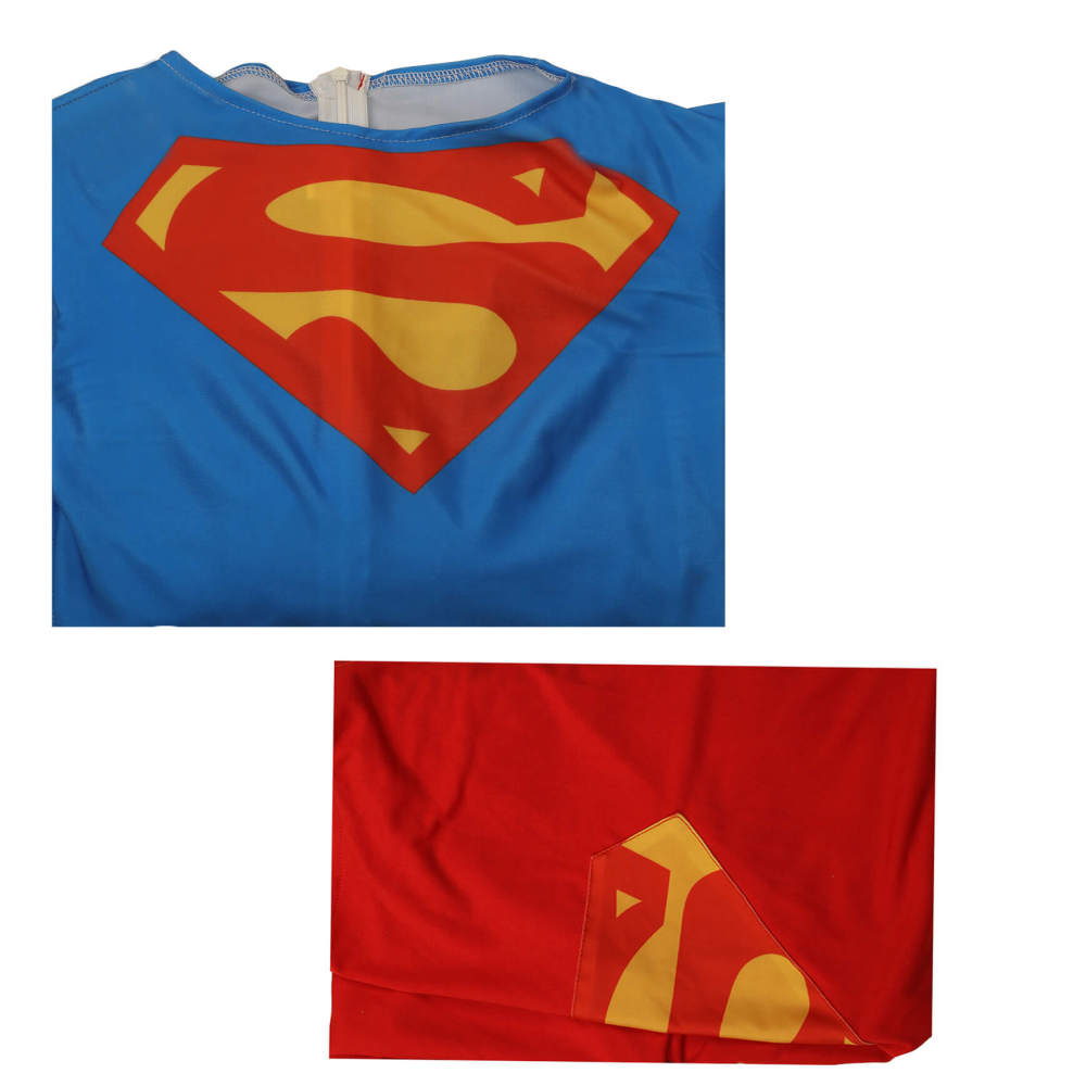 Superwoman Cosplay Costume Female Superman Jumpsuit Cloak Supegirl